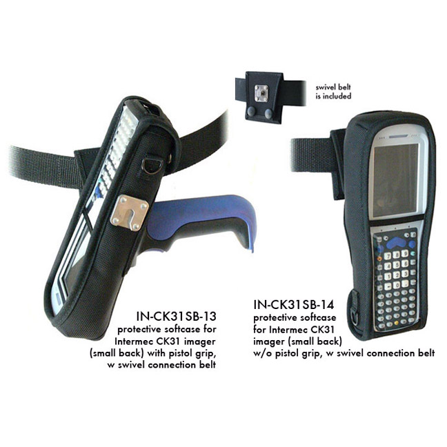 Protective softcase for Intermec CK31 imager (small back) w/o pistol grip, w swivel connection belt
