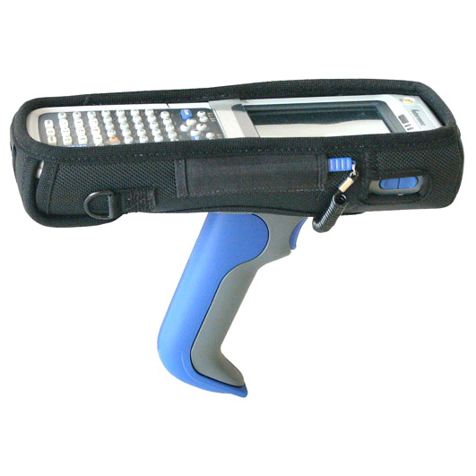 Protective softcase, keys and displayed exposed, for Intermec CN30 with pistol grip, w shoulder strap