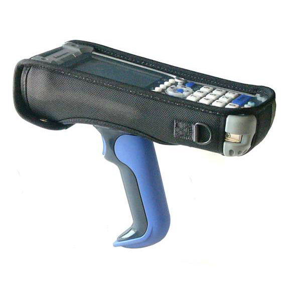 Protective softcase, clear screen over keys and display, for Intermec CK60 with pistol grip attached, w shoulder strap