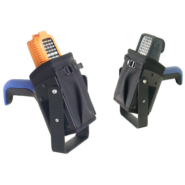 Vehicle top mounted bracketed holster for Intermec CK30 w/ scan handle