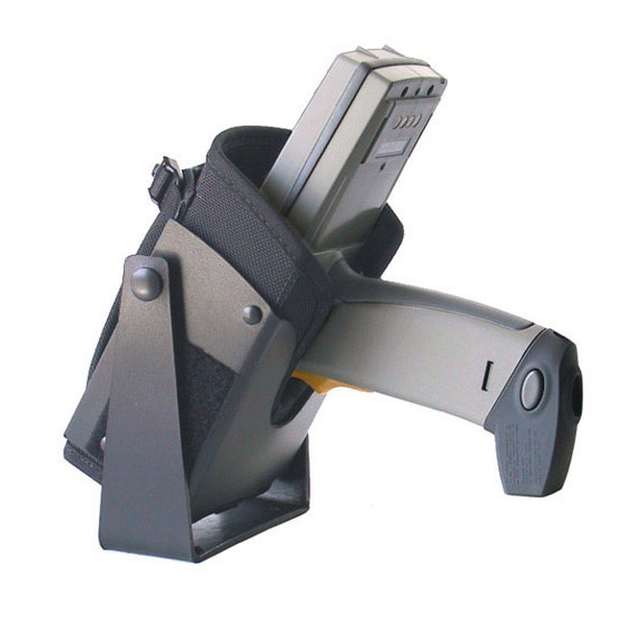 Vehicle top mounted bracketed holster for Zebra-Motorola PDT6800,